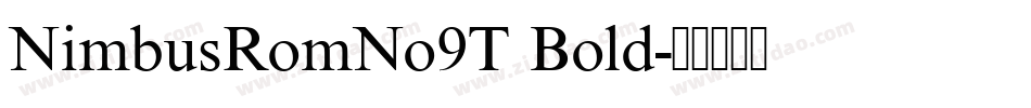 NimbusRomNo9T Bold字体转换